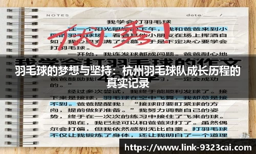 羽毛球的梦想与坚持：杭州羽毛球队成长历程的真实记录